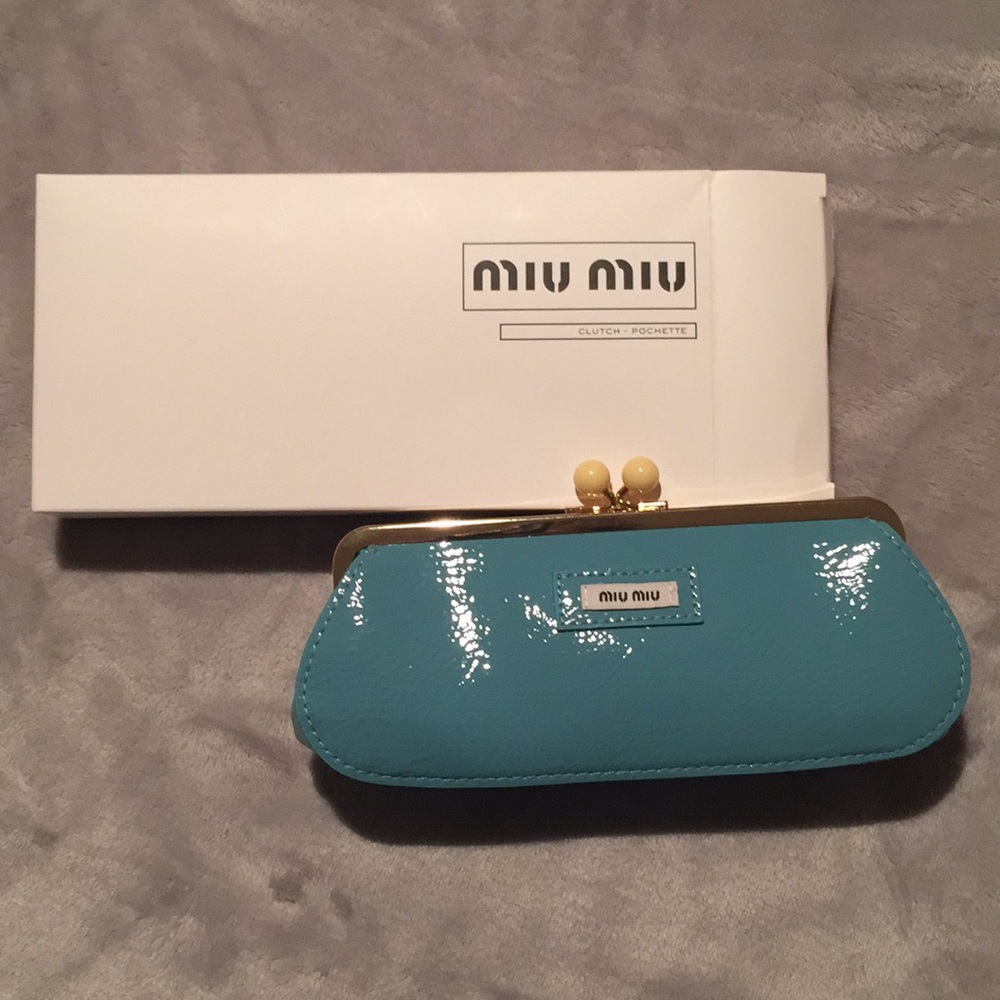 Miu Miu Teal Clutch
